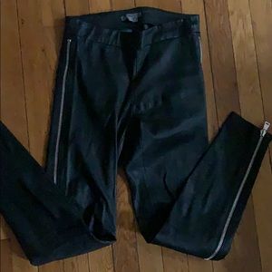 Vince Black Leather Pants S